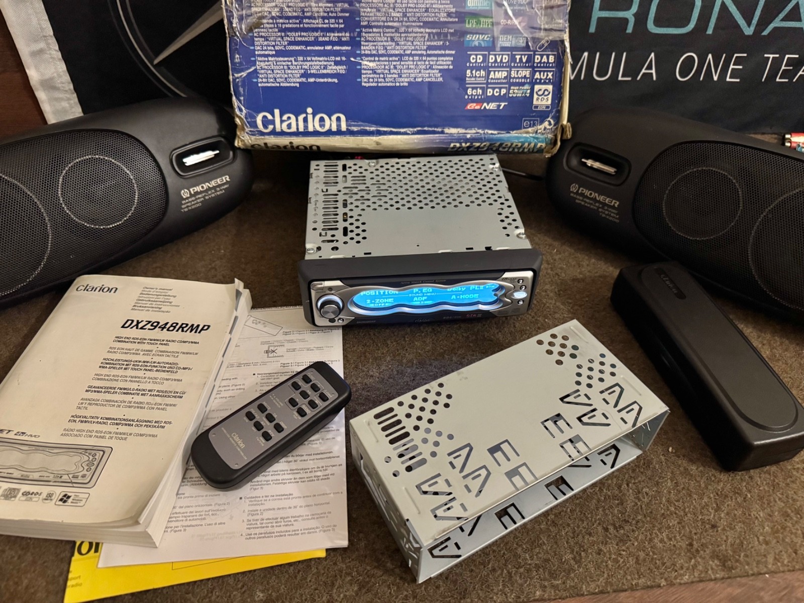 Rare CLARION DXZ948MP Car Radio LM/MW/FM CD/MP3 Receiver Sensor Animation Displa