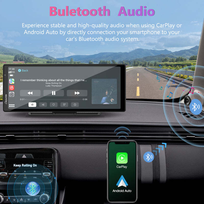 CARPURIDE W903 Smart Multimedia Wireless Carplay Android Auto With Dash Camera