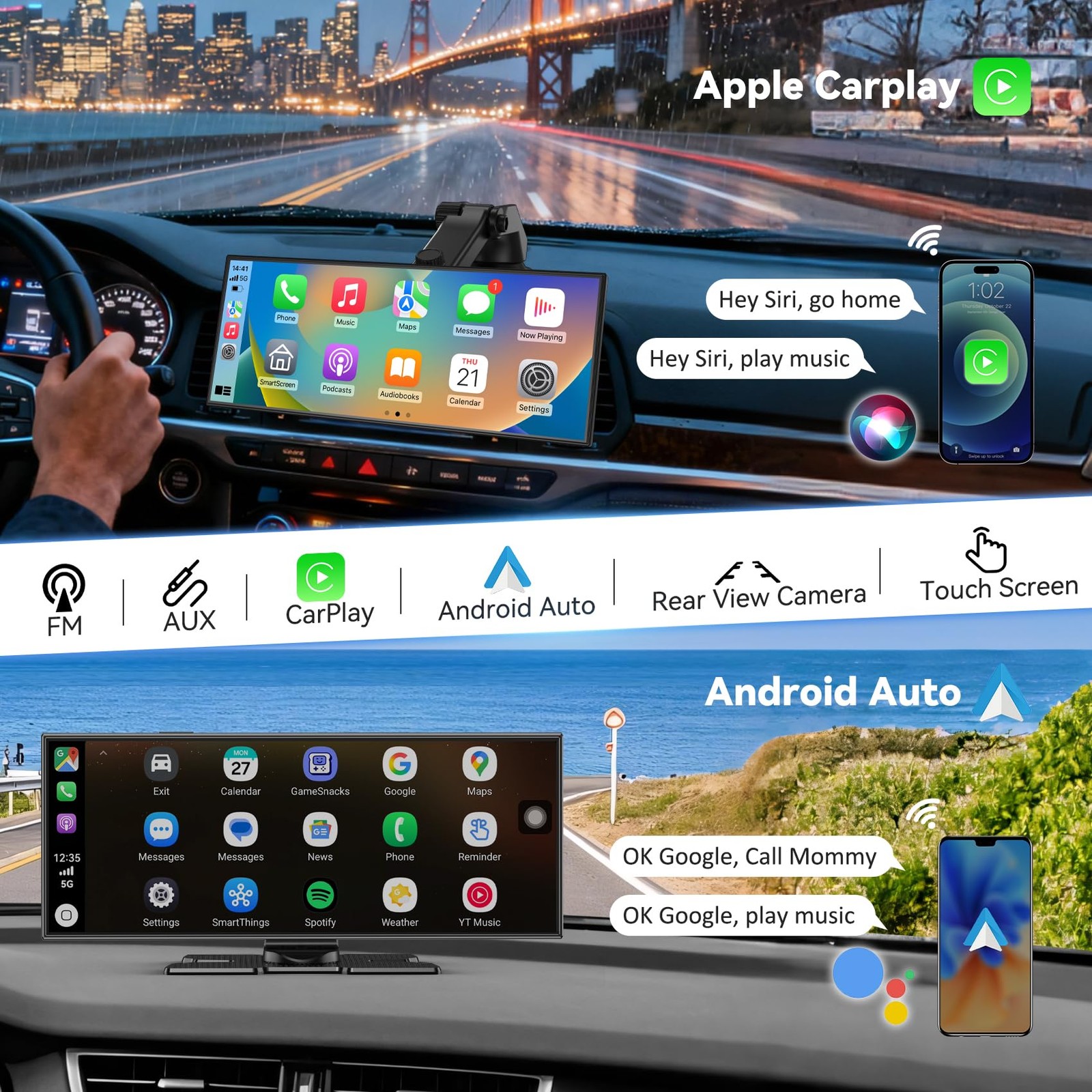 Veralady CarPlay Screen 11.5″ Black