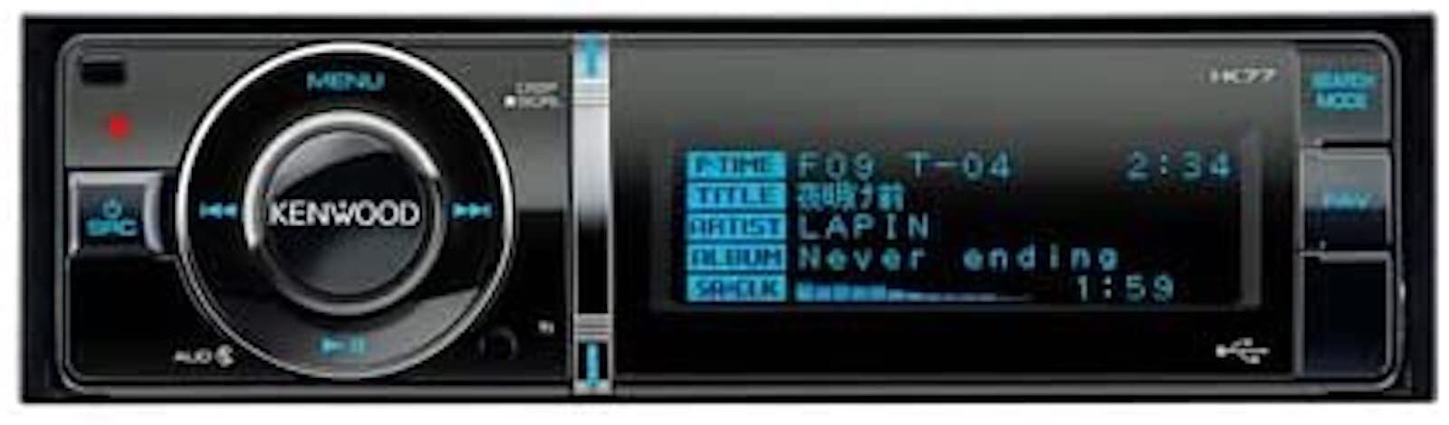 Kenwood I-K77 1 DIN Car audio unit CD / USB Used Japan Car Stereo DSP Equalizer