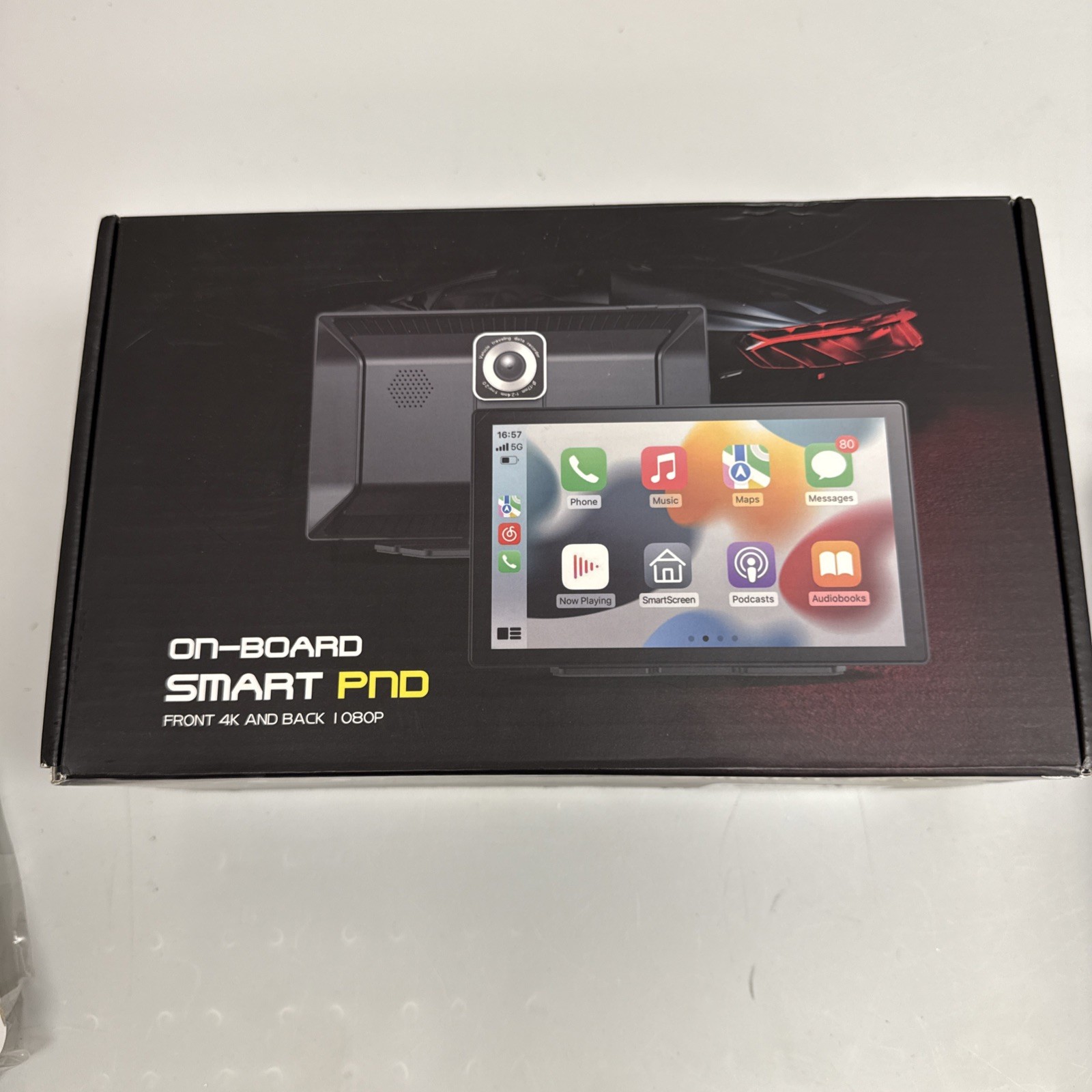 Wireless CarPlay Screen – 9 Portable Car Stereo with 4K Dash Cam 1080P