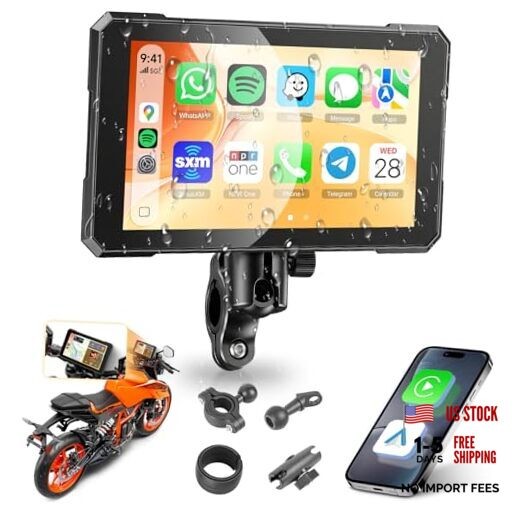 Motorcycle CarPlay Screen – Wireless Carplay Android Auto for Motorbike – 5 Inch