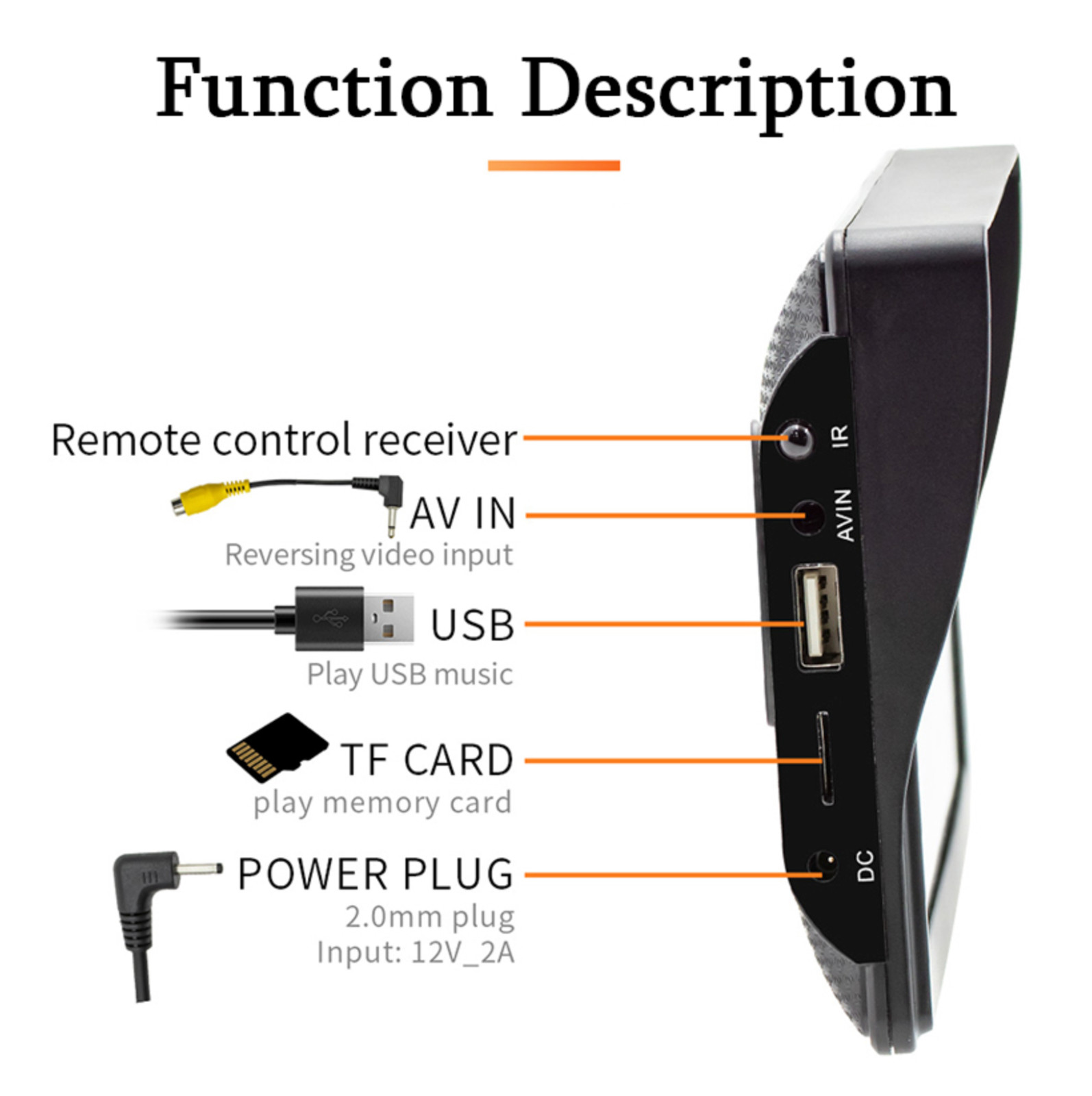 Apple CarPlay Android Auto Car Radio Multimedia Video Player Portable