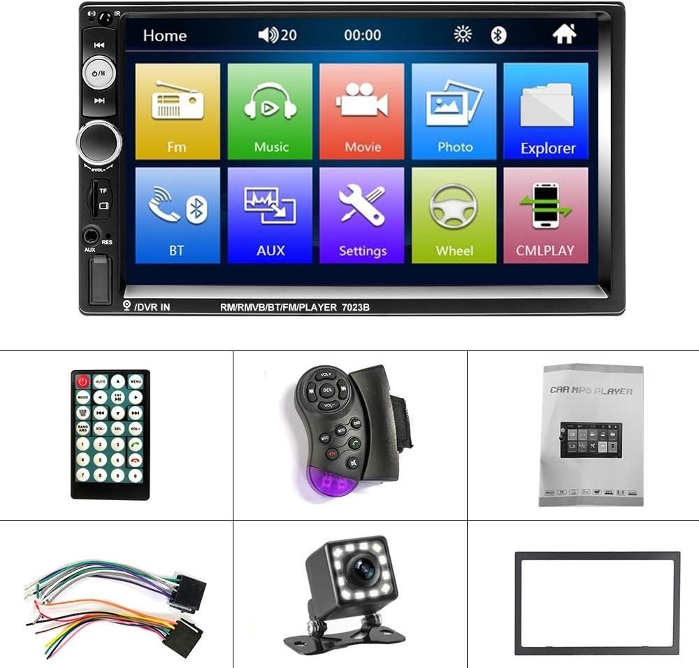 High-Performance 7 Inch Bluetooth Car Radio with Steering Wheel Control