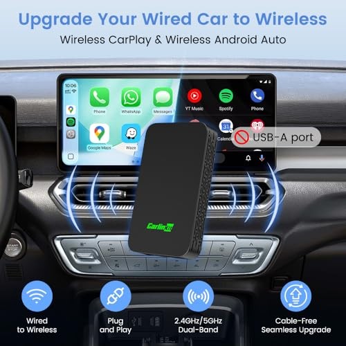 5.0 CarPlay & Android Auto Adapter – 2air – Plug & Play – No Lag – Stable