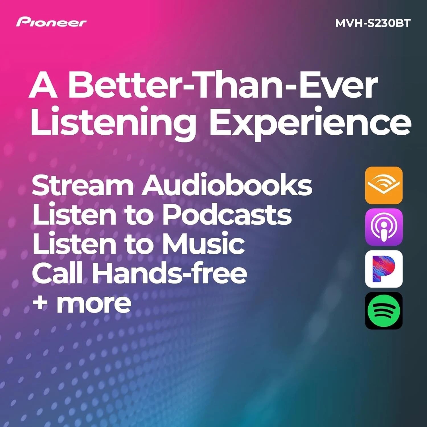 Multi-Format 1-Din Bluetooth Receiver with Easy Installation & Touch Control