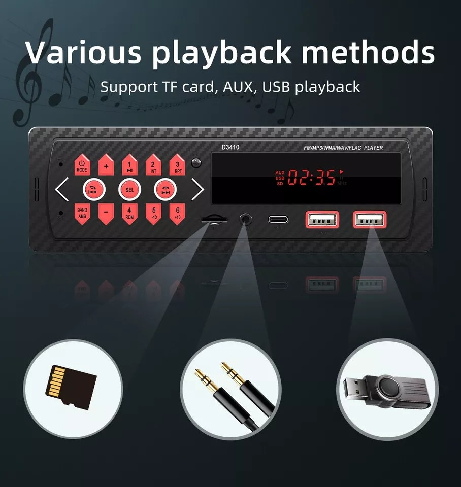 Double 2 DIN 7″ Android 14 Carplay Car Stereo GPS NAV Radio 4+64G Bluetooth+AHD