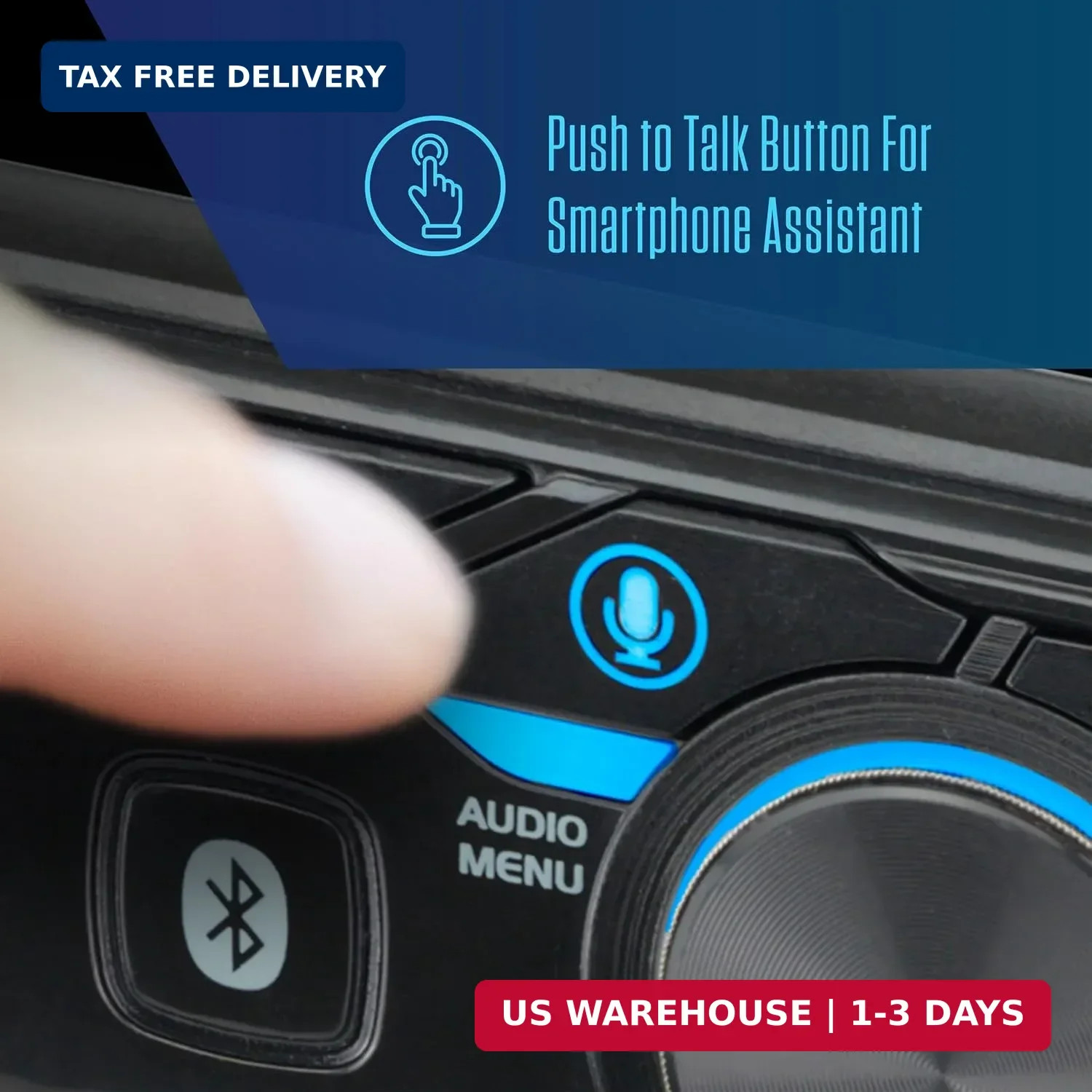 JENSEN MPR210 7-Character LCD Single DIN Car Stereo Radio | Bluetooth Hands Free