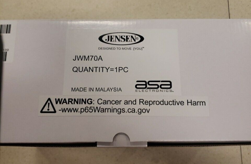 Jensen JWM70A Slimline 3-Zone Stereo Wall Mt Free shipping