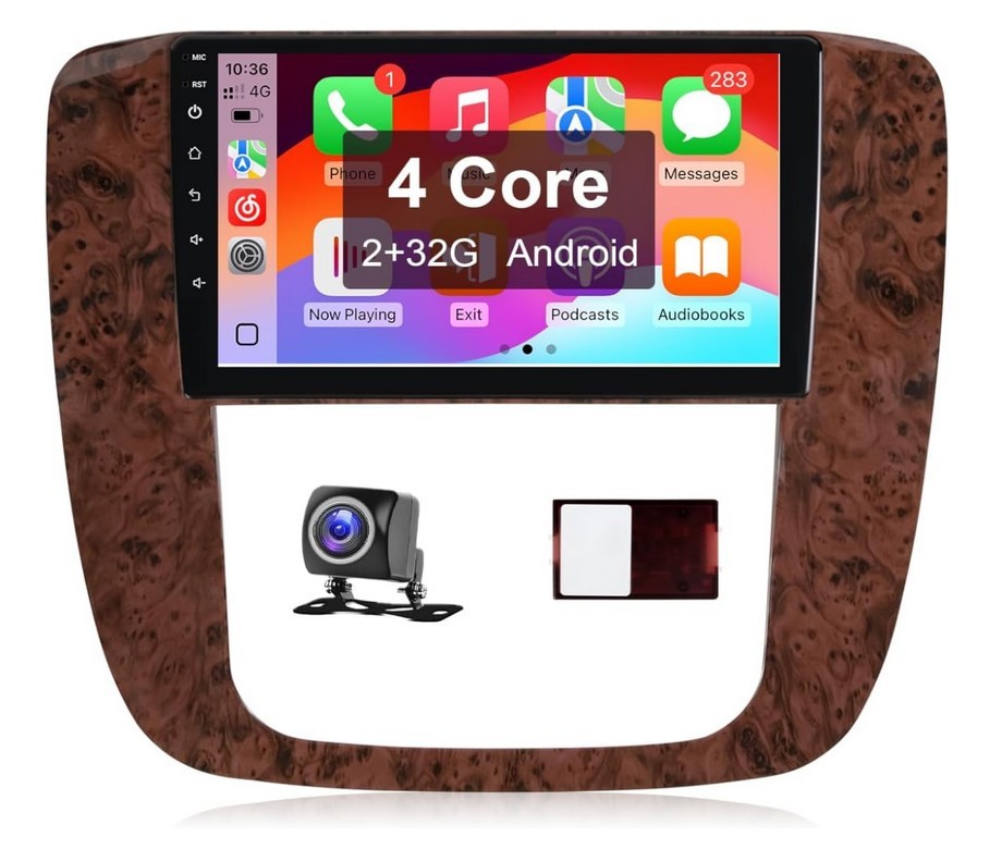 Chevy Tahoe Suburban Android Carplay Radio 2007-2012 2G+32G GMC Yukon Wood