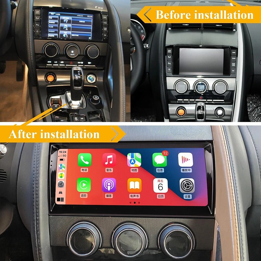 For Jaguar F-Type 10.25″ Car Stereo Radio AHD GPS Navigation Carplay Screen 64GB