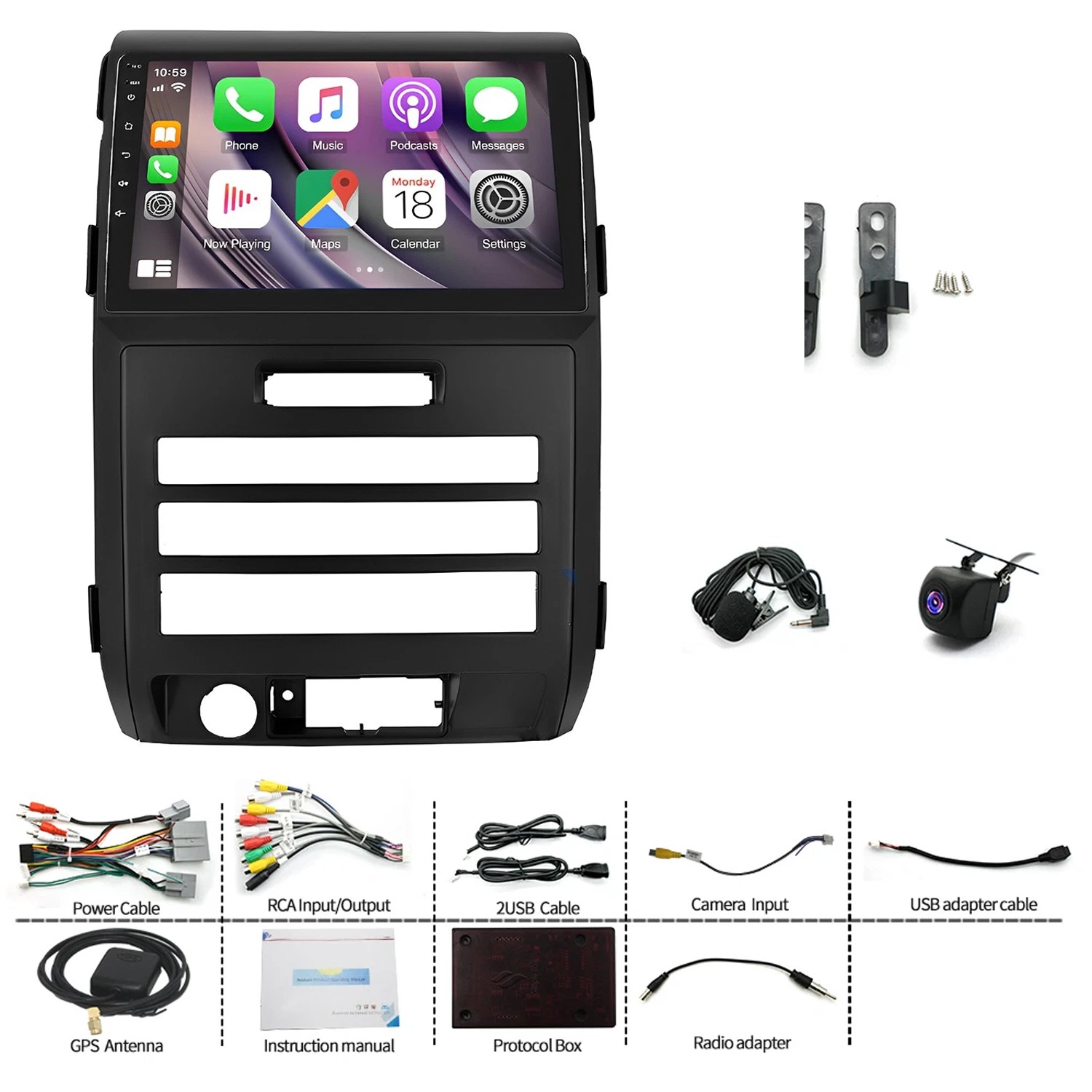 For Ford F150 2009-2014 Android 13 9″Apple Carplay Car Stereo Radio GPS NAVI 64G