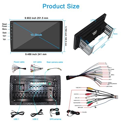 10.1 Inch Android Double Din Car 10.1 Inch 2G+32G+Car Play and Android Auto