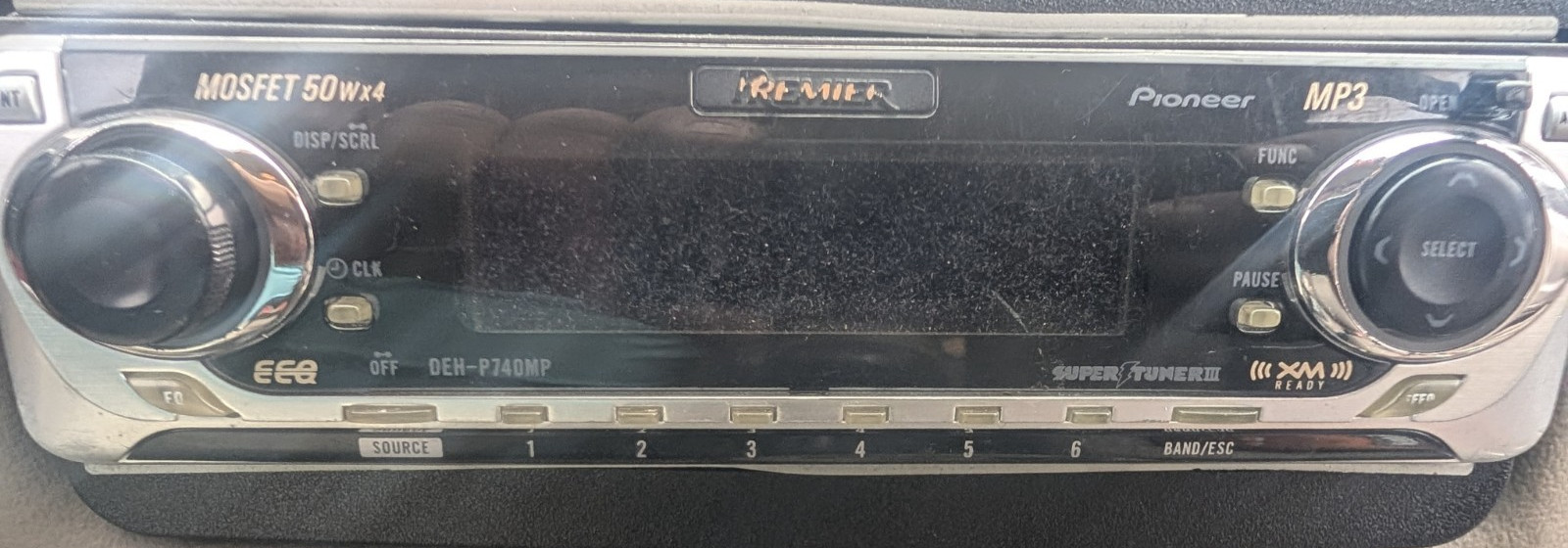 PIONEER PREMIER DEH-P740MP Car Audio Receiver CD Player Rare Old School NOTES