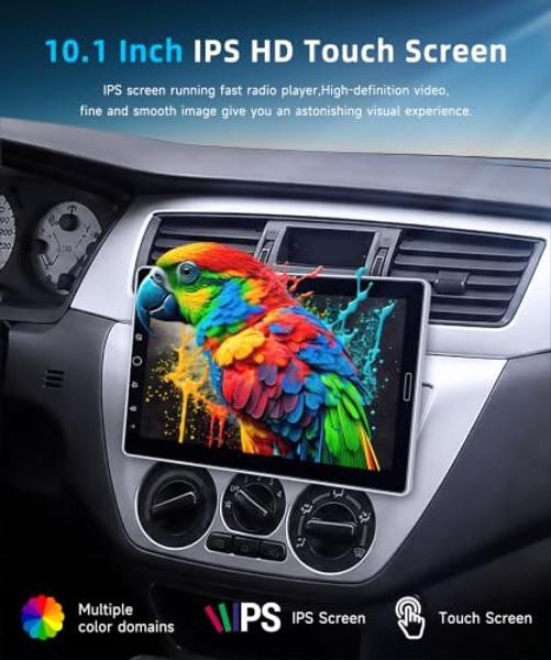 2026 Upgrade 10.1’’ IPS Rotatable Car Stereo, Single Din Touchscreen Radio