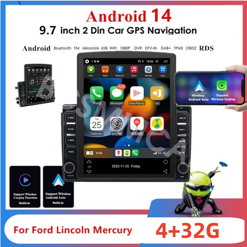 For Ford F150 2004-2008 Android 14 Car Stereo Radio For Apple Carplay GPS 4+32GB