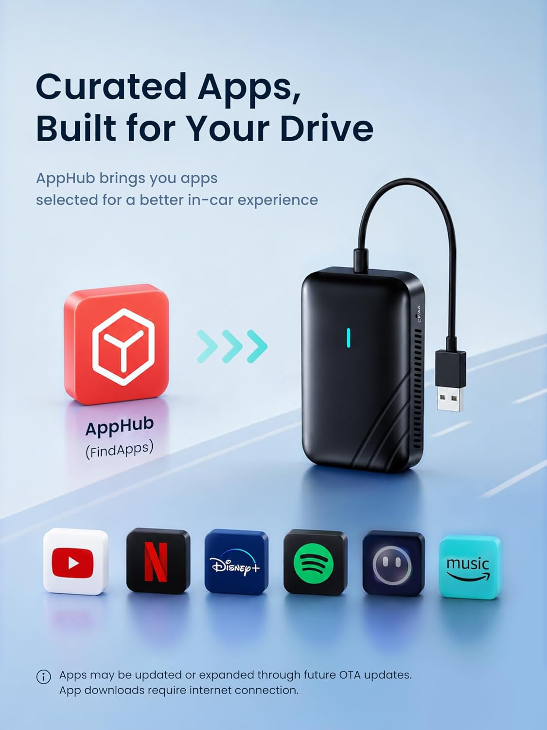 Magic AI Box Wireless CarPlay & Android Auto Adapter, Car Video Box for OEM Wire