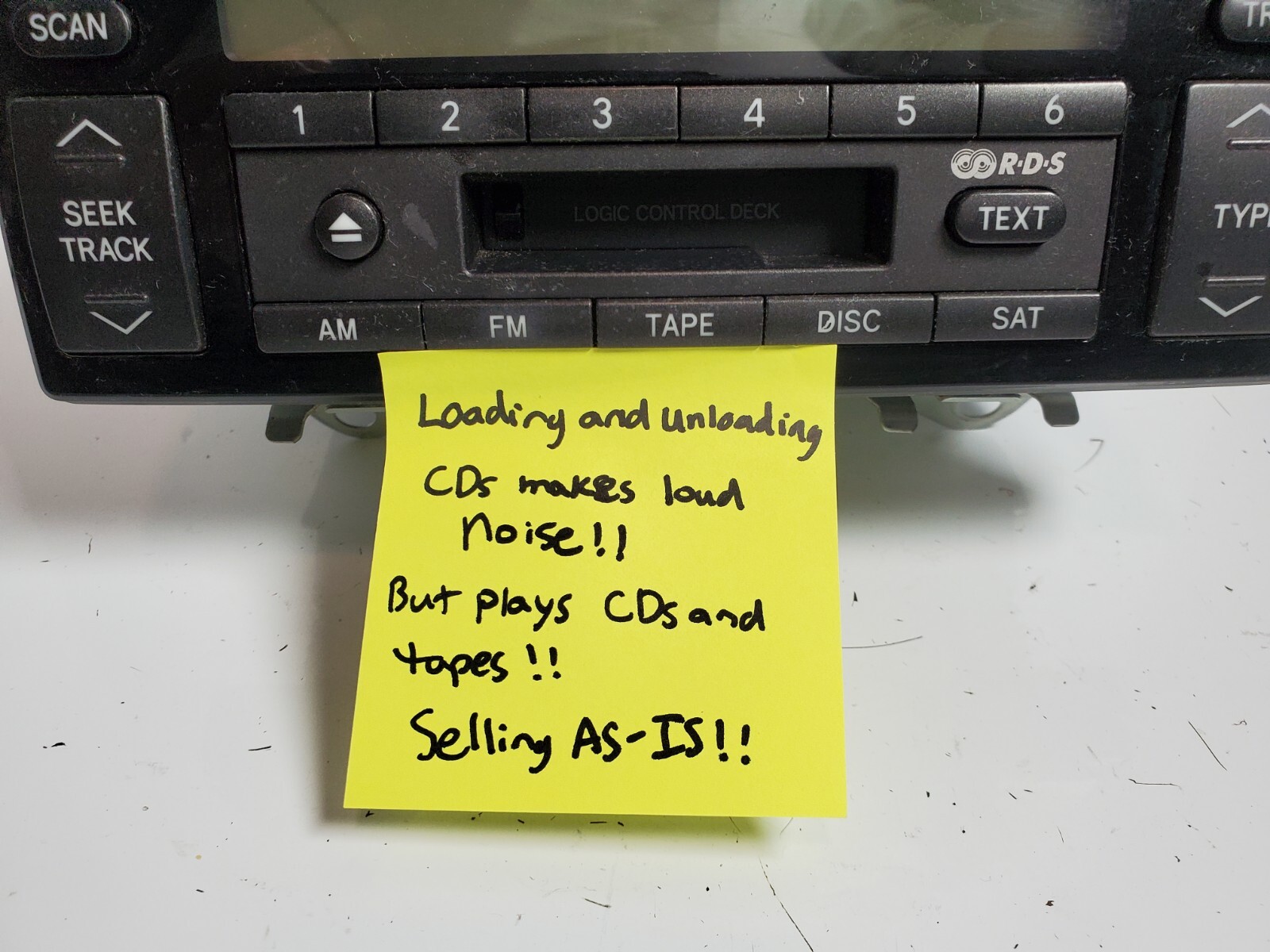 AS-IS OEM Toyota 86120-AA210 6 Disc CD / Cassette Tape Player Double DIN Stereo