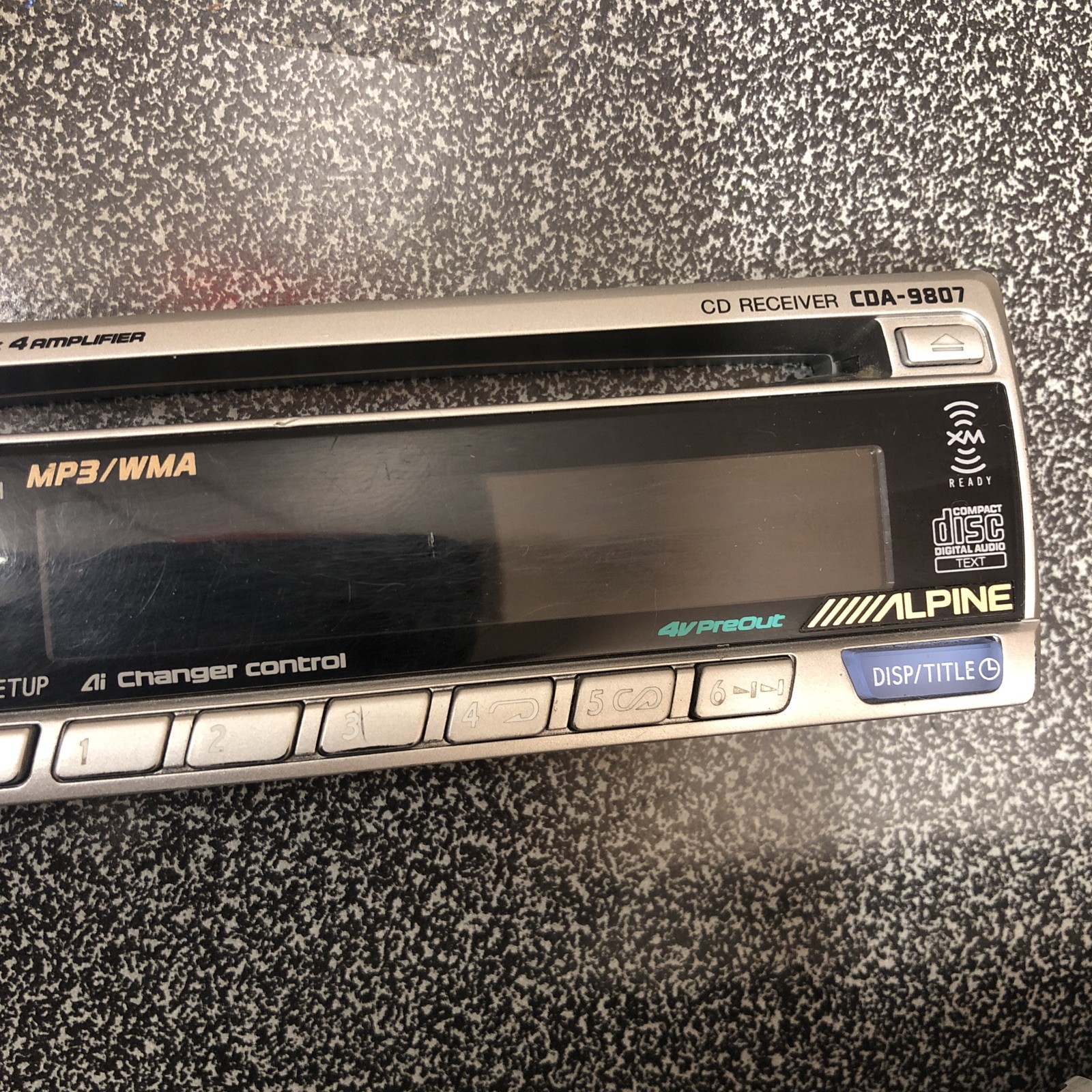ALPINE CAR AUDIO STEREO IN DASH CD UNIT OLD SCHOOL CDA-9807 VINTAGE RARE! EQ MP3