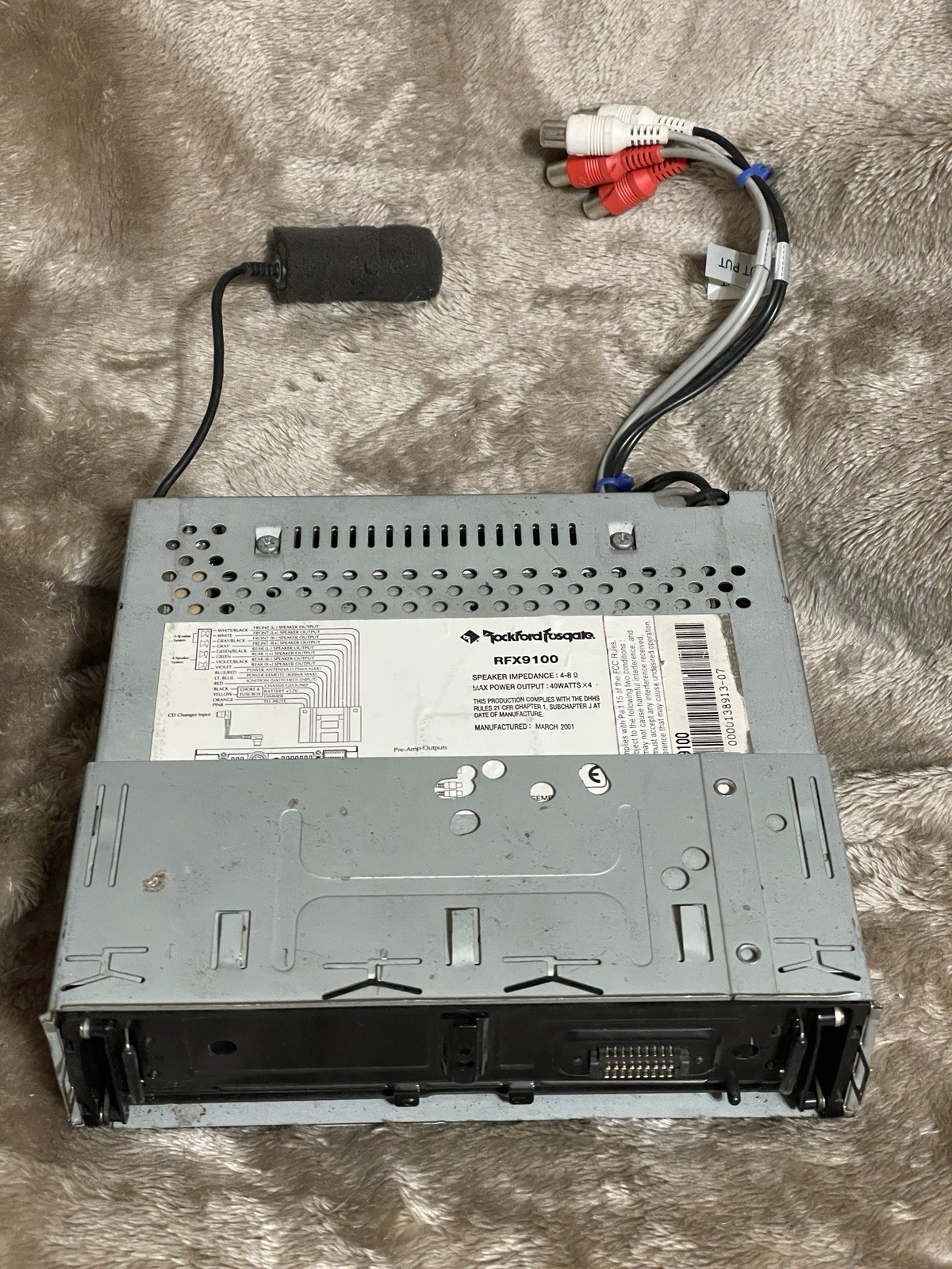 Rockford Fosgate RFX9100 CD Player Car Stereo Receiver Deck Rare *No Faceplate