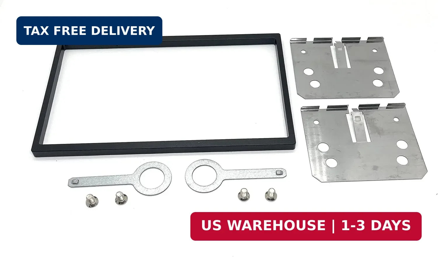 Sound-Way Car Stereo Double DIN Universal Cage with Frame, Installation Dash Kit