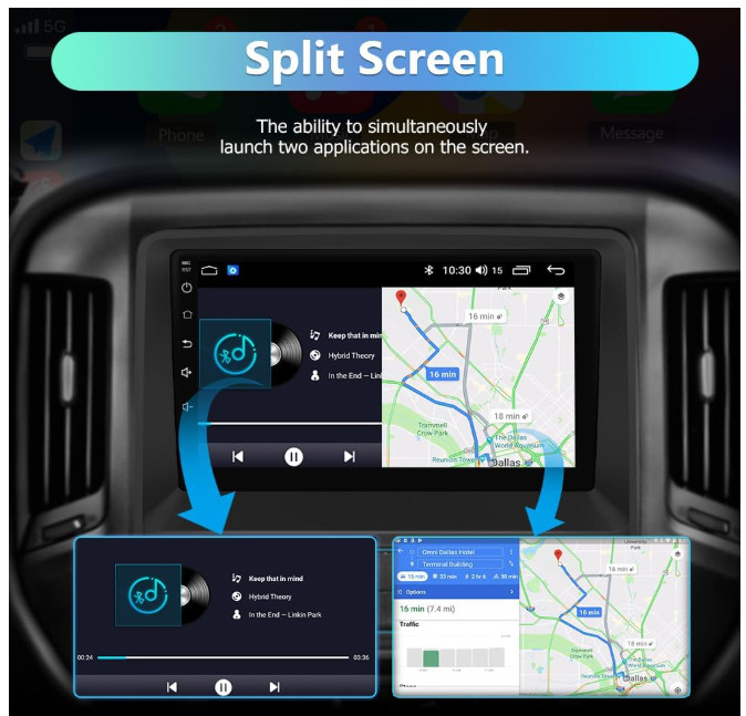 Car Stereo—Chevy Silverado GMC Sierra 2014-2018 2GB+32GB w/CarPlay/Android Auto
