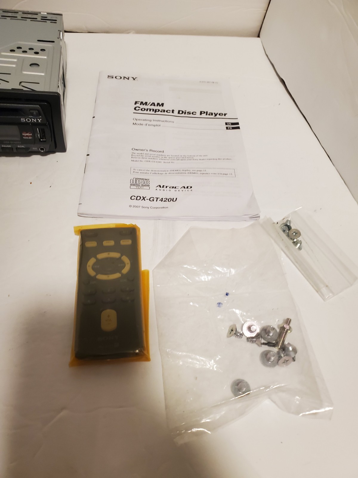 SONY CDX-GT420U – New Open Box (Missing Box)