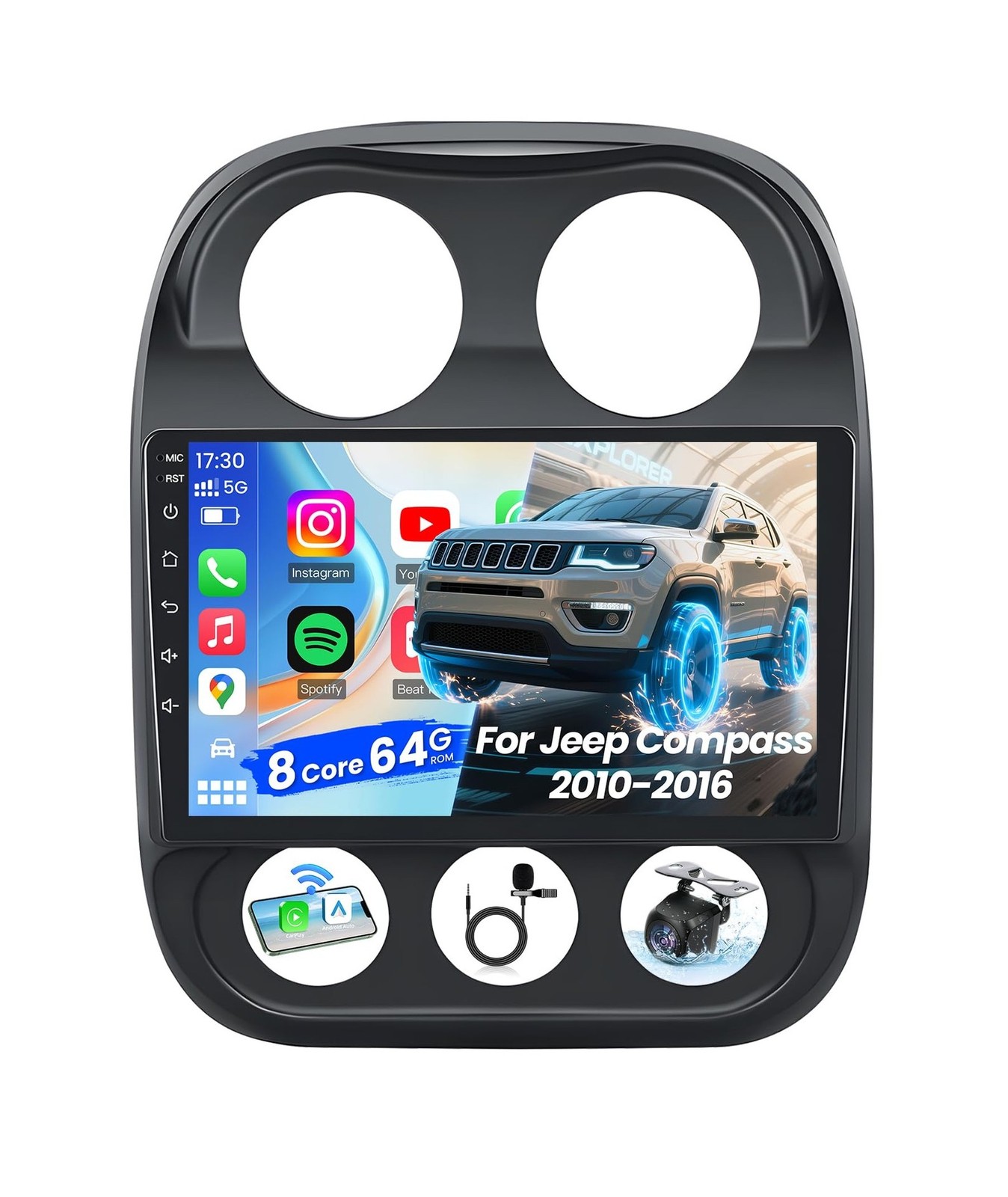 [8core 4+64G] Android 13 Car Radio Stereo for Jeep Patriot Compass 2010-2016:…