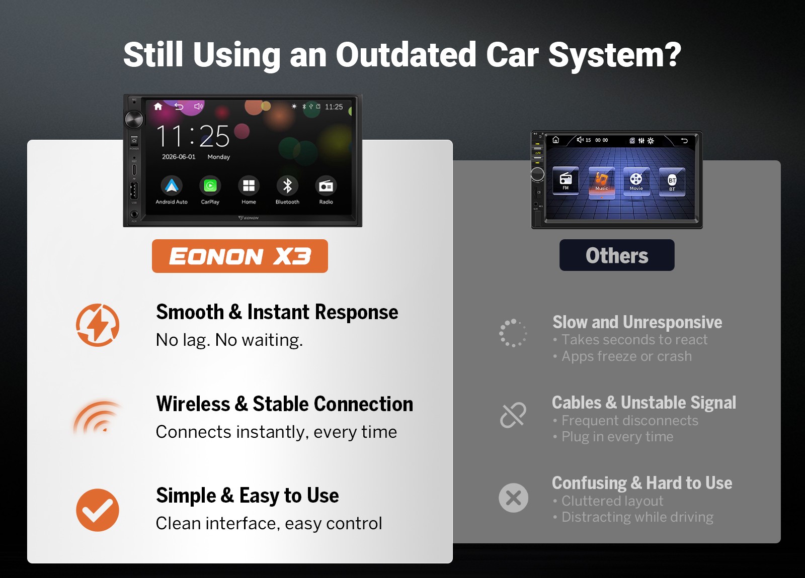 7″ QLED Double 2DIN in-Dash Video Receiver CarPlay Android Auto Car Stereo Radio
