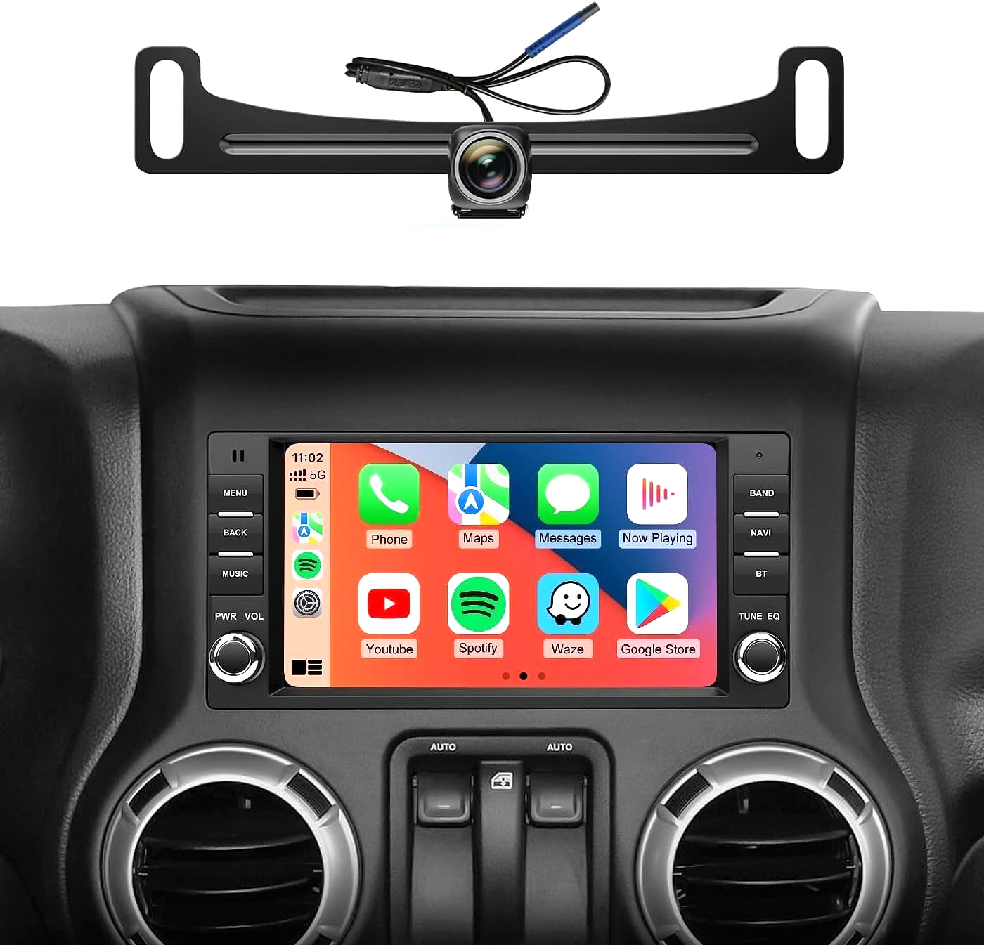 Car Stereo for Jeep, Dodge, Chrysler & Chevrolet Wireless Apple CarPlay Android