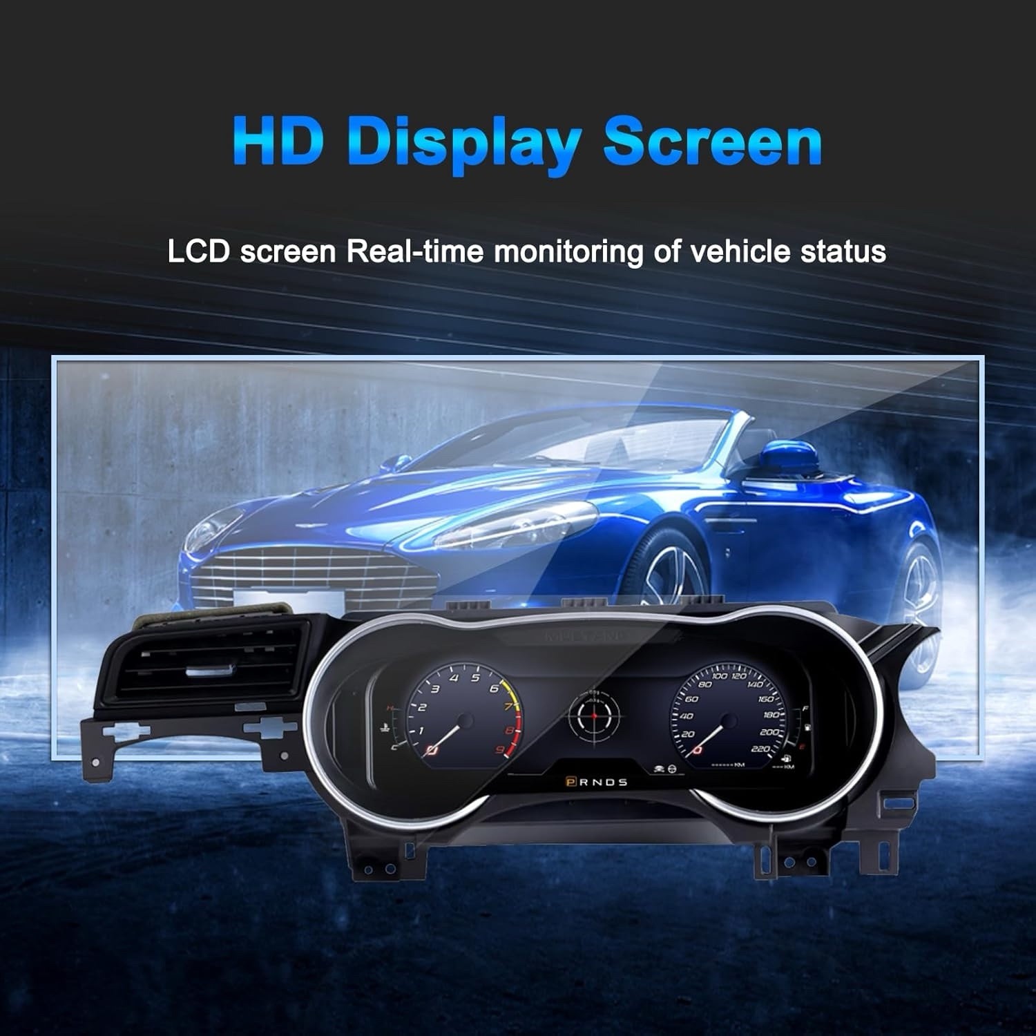 12.3 Inch LCD Digital Cluster Speedometer Instrument for Ford Mustang 2015-2023