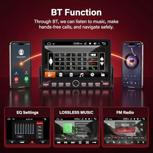 Single Din Car Radio with Bluetooth iOS/Android Mirror Link 7″ Mirror Link