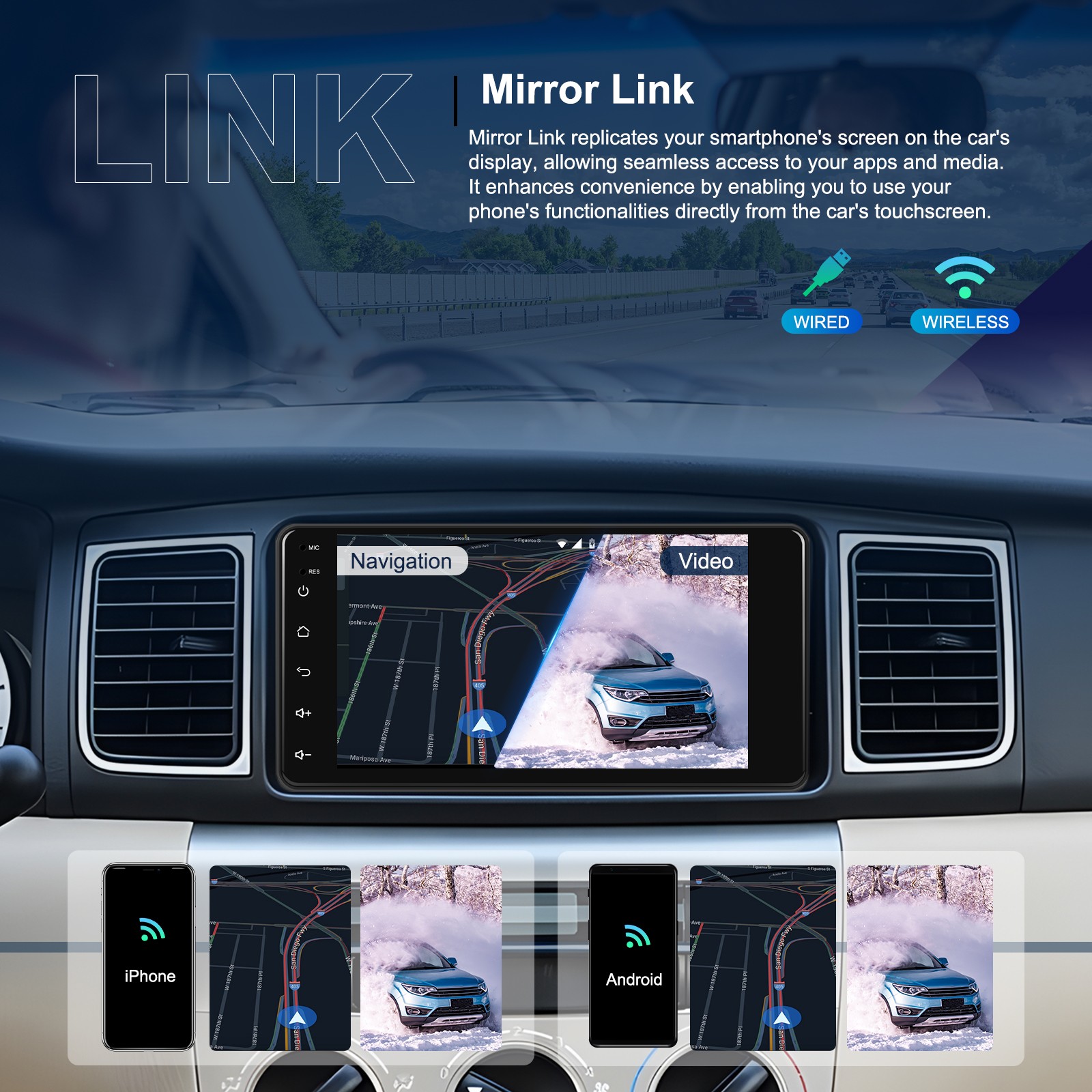For Toyota 2000-2006 Tundra 01-07 Sequoia CarPlay Android 13 Car Radio GPS WiFi