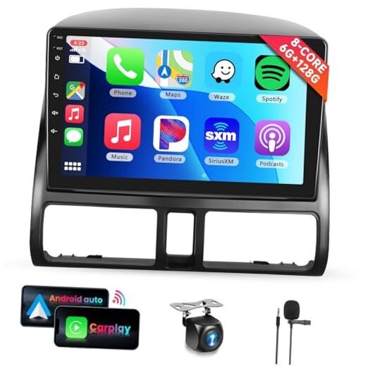 Car Radio Stereo for Honda CRV 2002-2006 with Wireless CarPlay 8 CORE 6G+128G