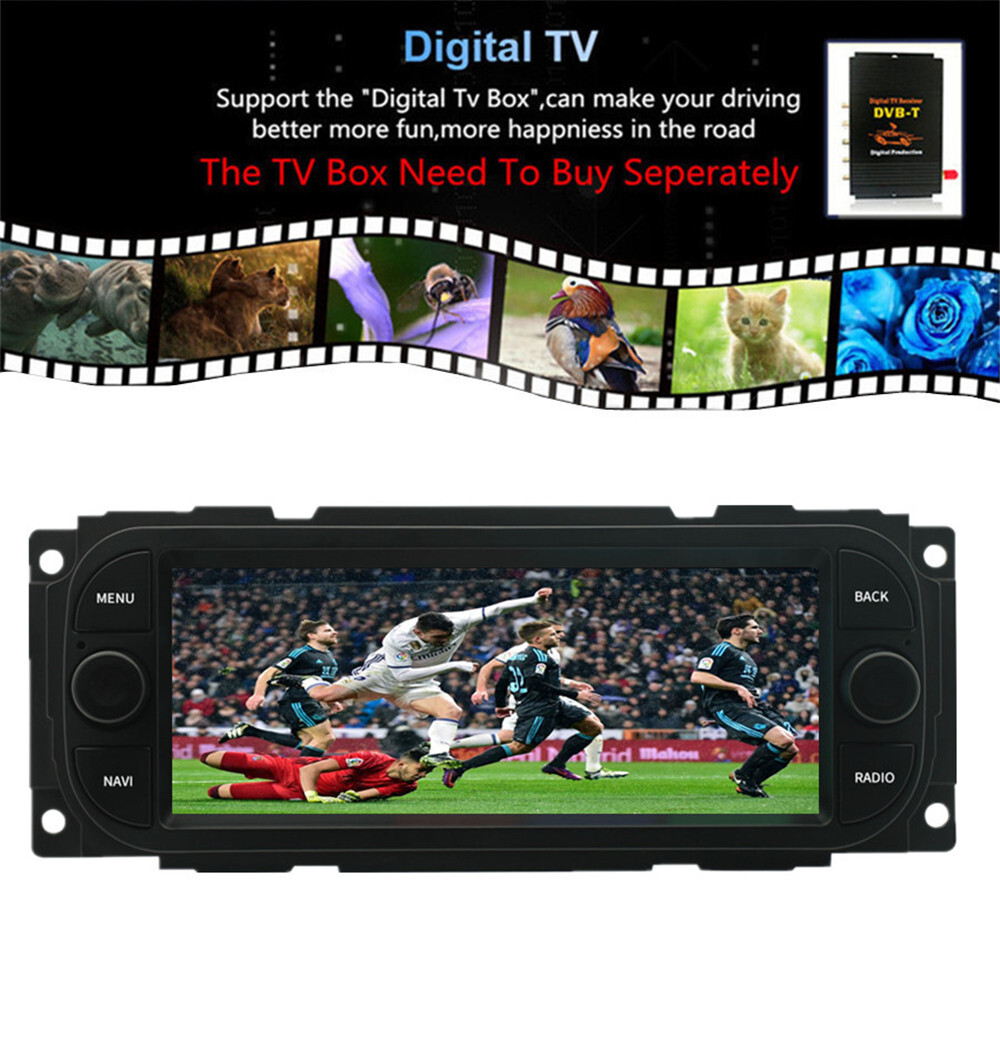 1 Din Car Stereo Radio BT Head Unit W/Cam Fit For Dodge Caravan/Dakota 2001-2004