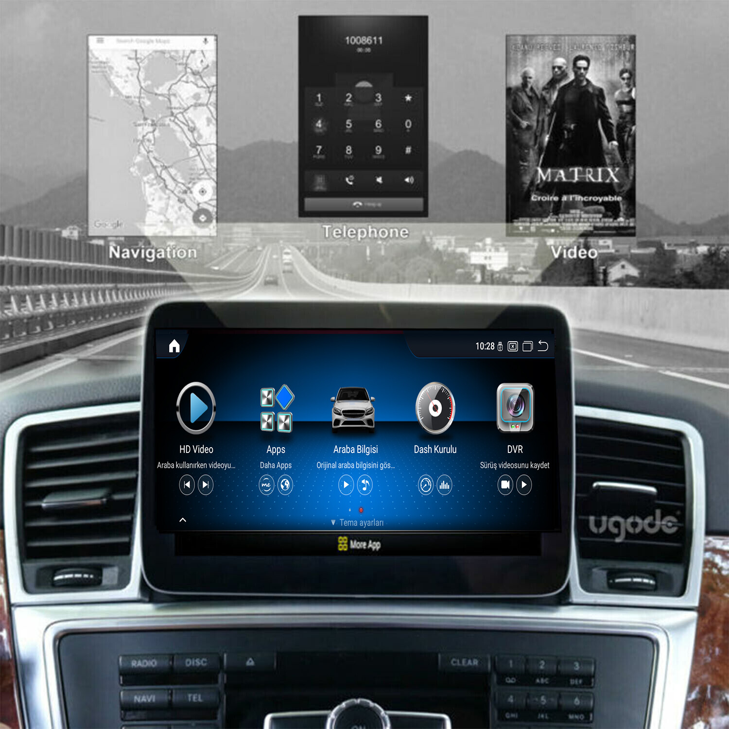 8.4inch 8+128G Android13 Screen CARPLAY Mercedes Benz ML GL 2012-2015 LHD NTG4.5