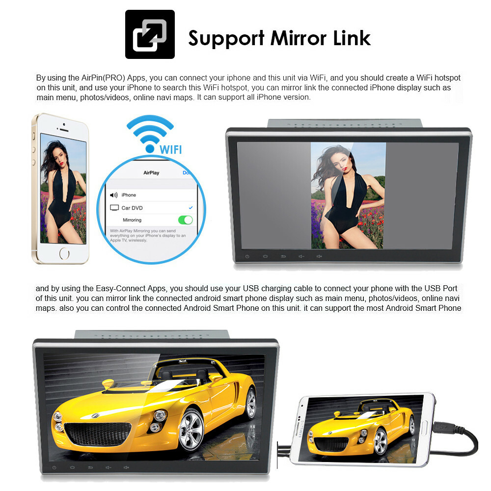 Double 2Din 10.1inch Car Stereo Radio Android 11 GPS Wifi Touch Screen FM Player