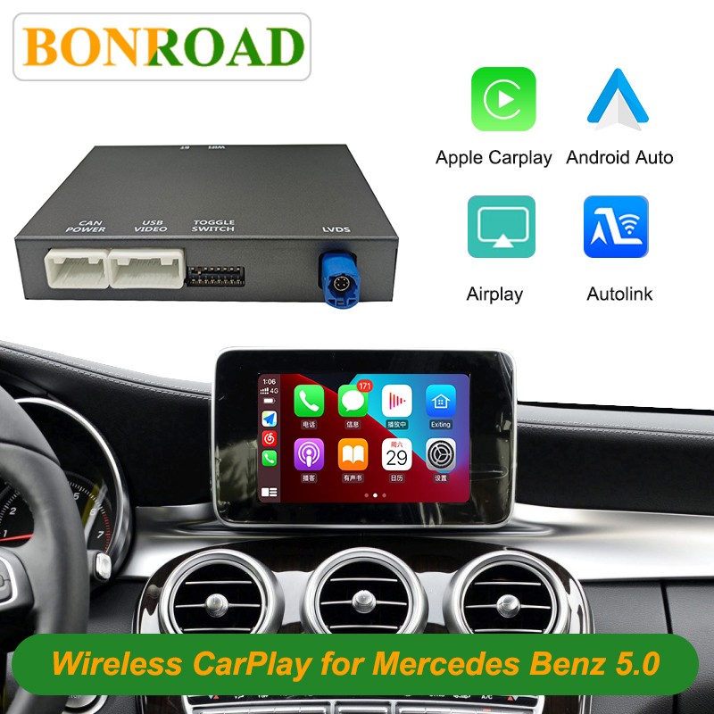 Wireless Carplay Android Auto Interface For Mercedes Benz C Class W205 NTG 5.0