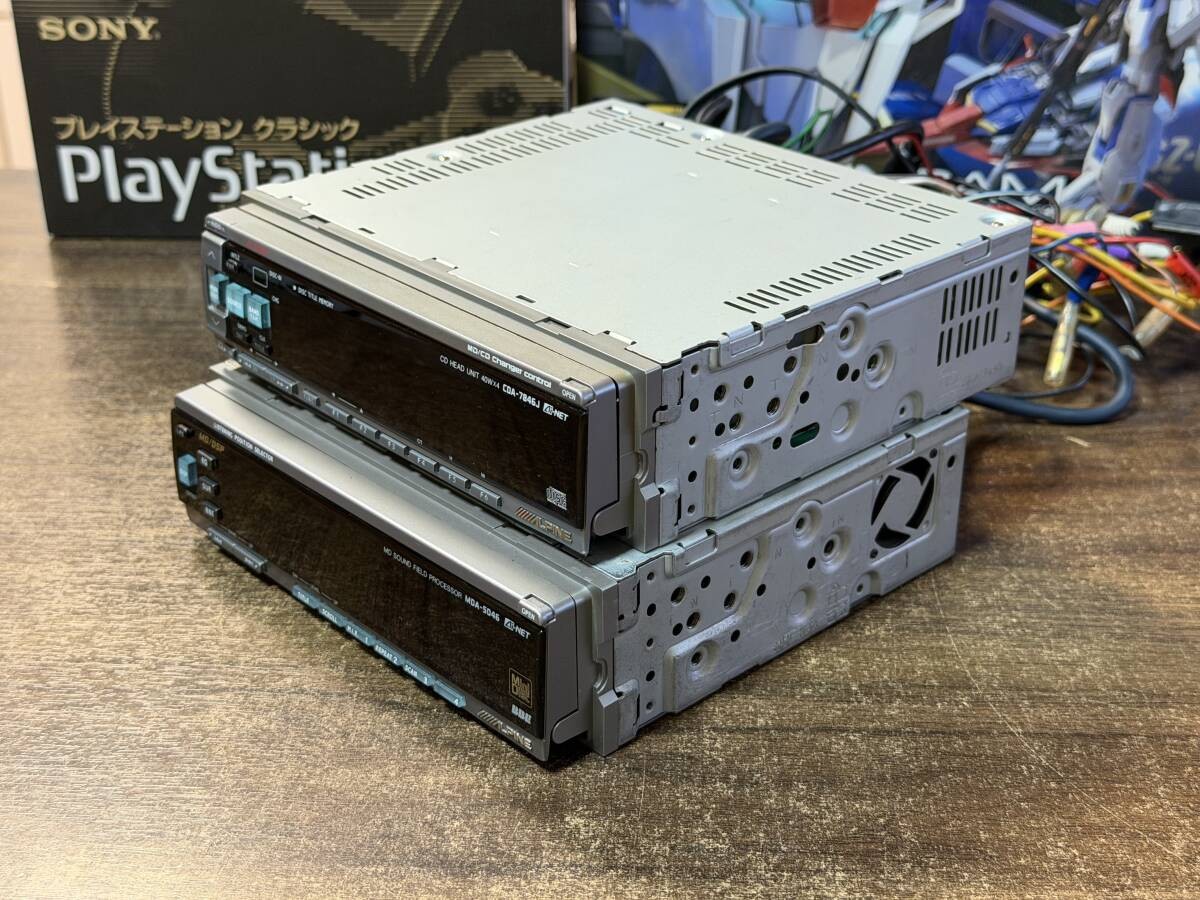 Alpine CDA-7846J / MDA-5046 1DIN CD MD Player Deck DSP EQ Car Audio