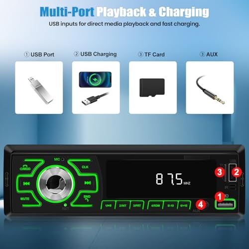 Bluetooth Car Radio – Single Din – Car Multimedia Audio Receiver P2