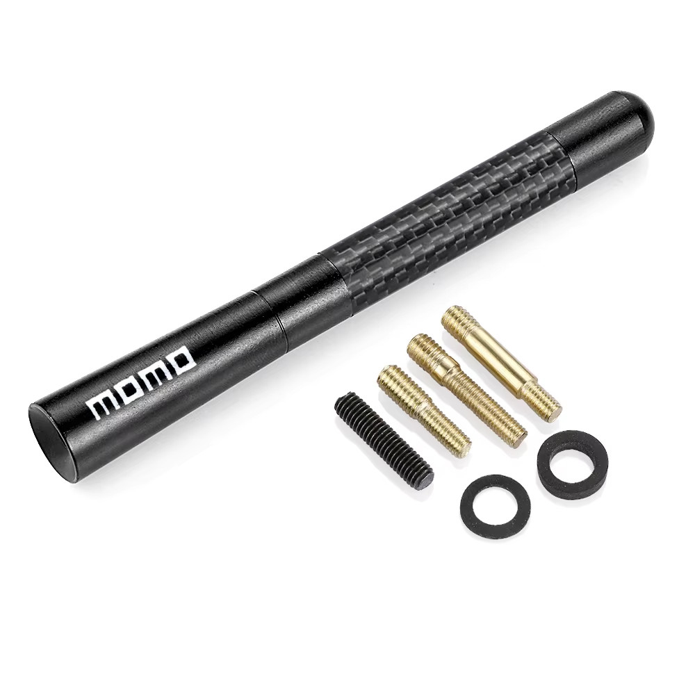 12Cm High Quality Momo 4.7Inch Black Carbon Fiber Car Roof AM/FM Radio Aerial De