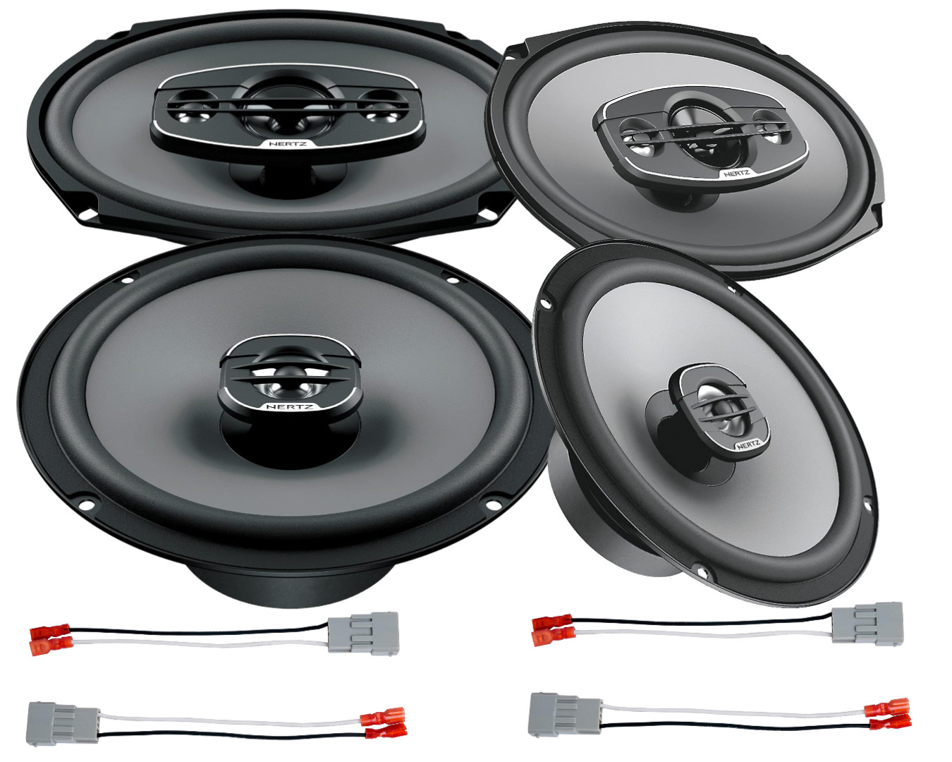Hertz 6.5″ Front 120W | 6×9″ 340W Rear Speakers for 1998-2007 Honda Accord