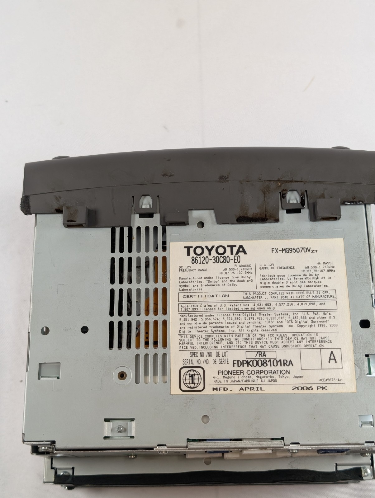 2006 2007 Lexus GS300 Mark Levinson Radio DVD Cassette Player