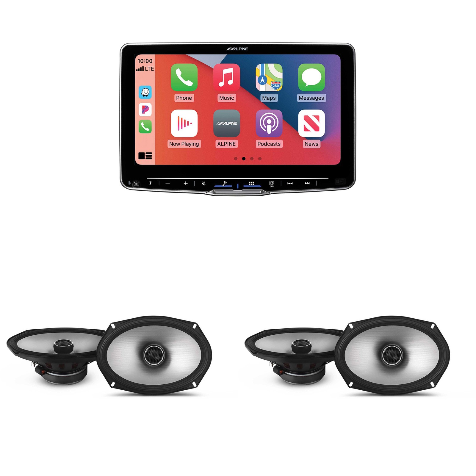 Alpine ILX-F509 Halo9 + 2 Pairs Alpine S2-S69 Type S 6×9 Coax Speakers