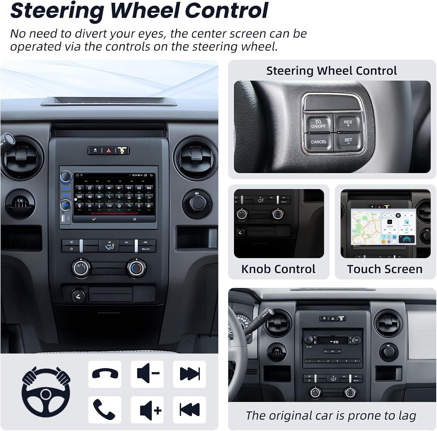For Ford F150 2005 2006-2008 Car Stereo Radio Android 13 Carplay GPS Player