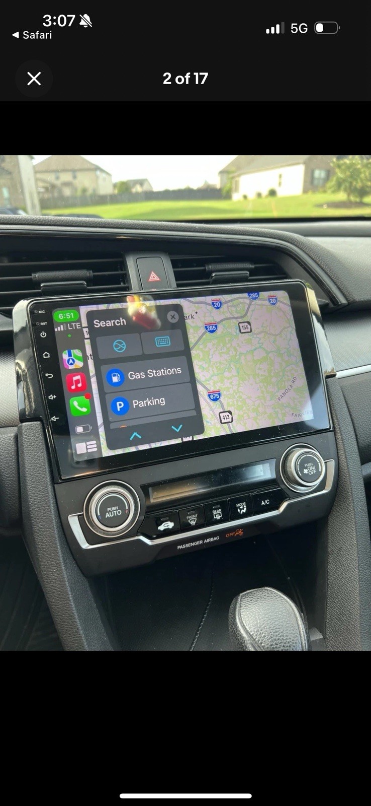 Apple Carplay Honda Civic 2016-2021 Android 12 Car Stereo Radio BT Used Tested