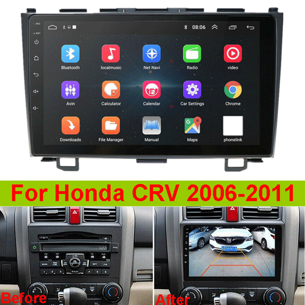 Apple Carplay For Honda CRV 2007-2011 Android Car Stereo Radio GPS 9” Head Unit