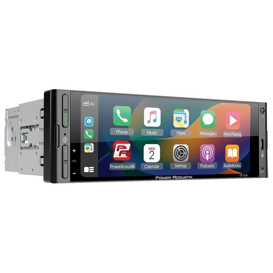 Power Acoustik CP-71WA 1-DIN Stereo Apple CarPlay & Android Auto