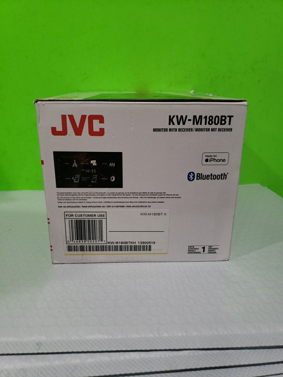 NEW JVC KW-M180BT, 2-DIN Digital Media Receiver, w/ Bluetooth Open Box