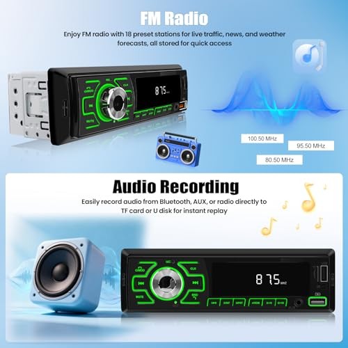 Bluetooth Car Radio – Single Din – Car Multimedia Audio Receiver P2